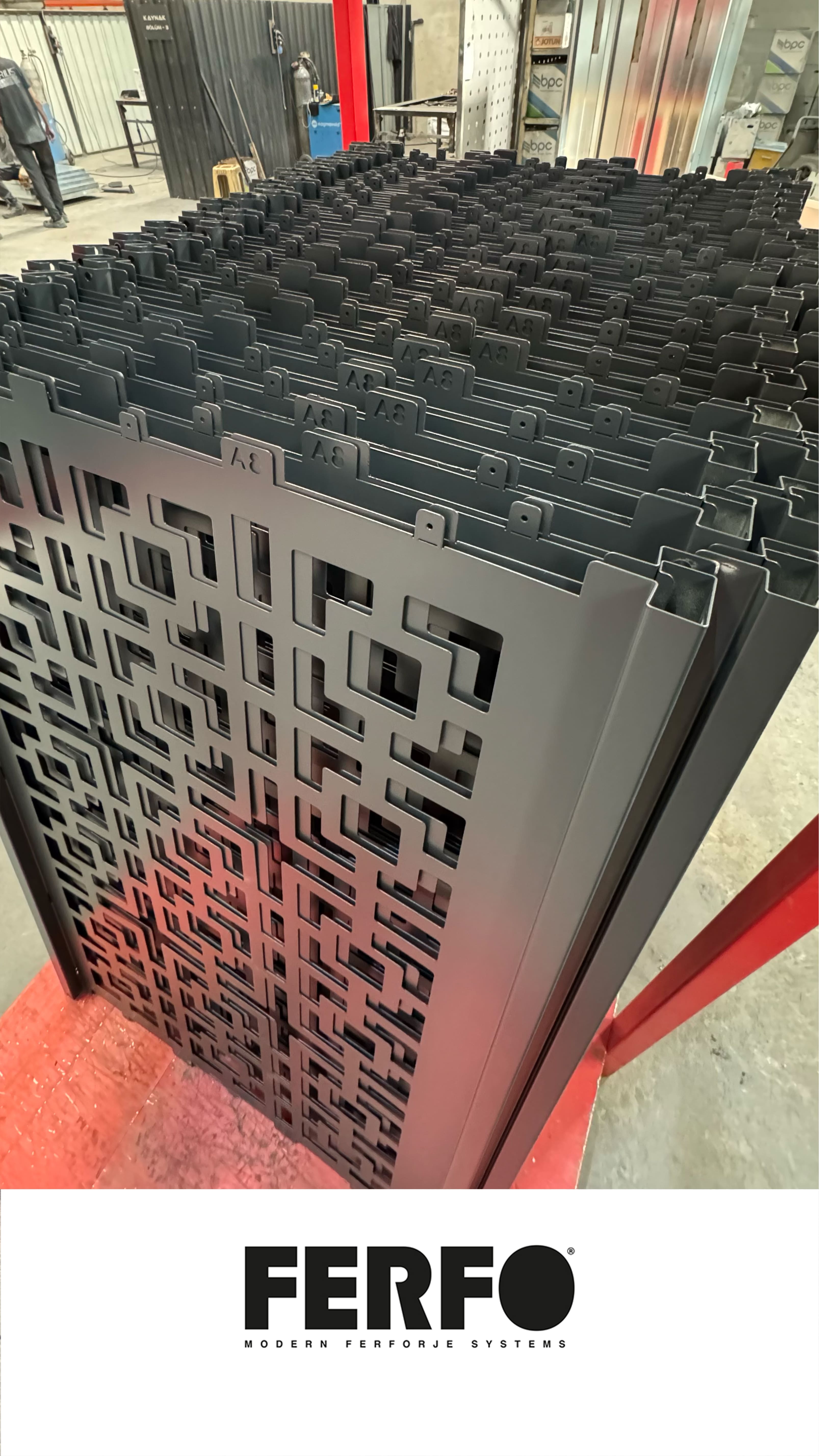 Ferfo - Ferfo Duvar Ustu Korkuluk Sistemleri Lazer Korkuluk Modelli Menfez Fransiz Balkon Korkuluk