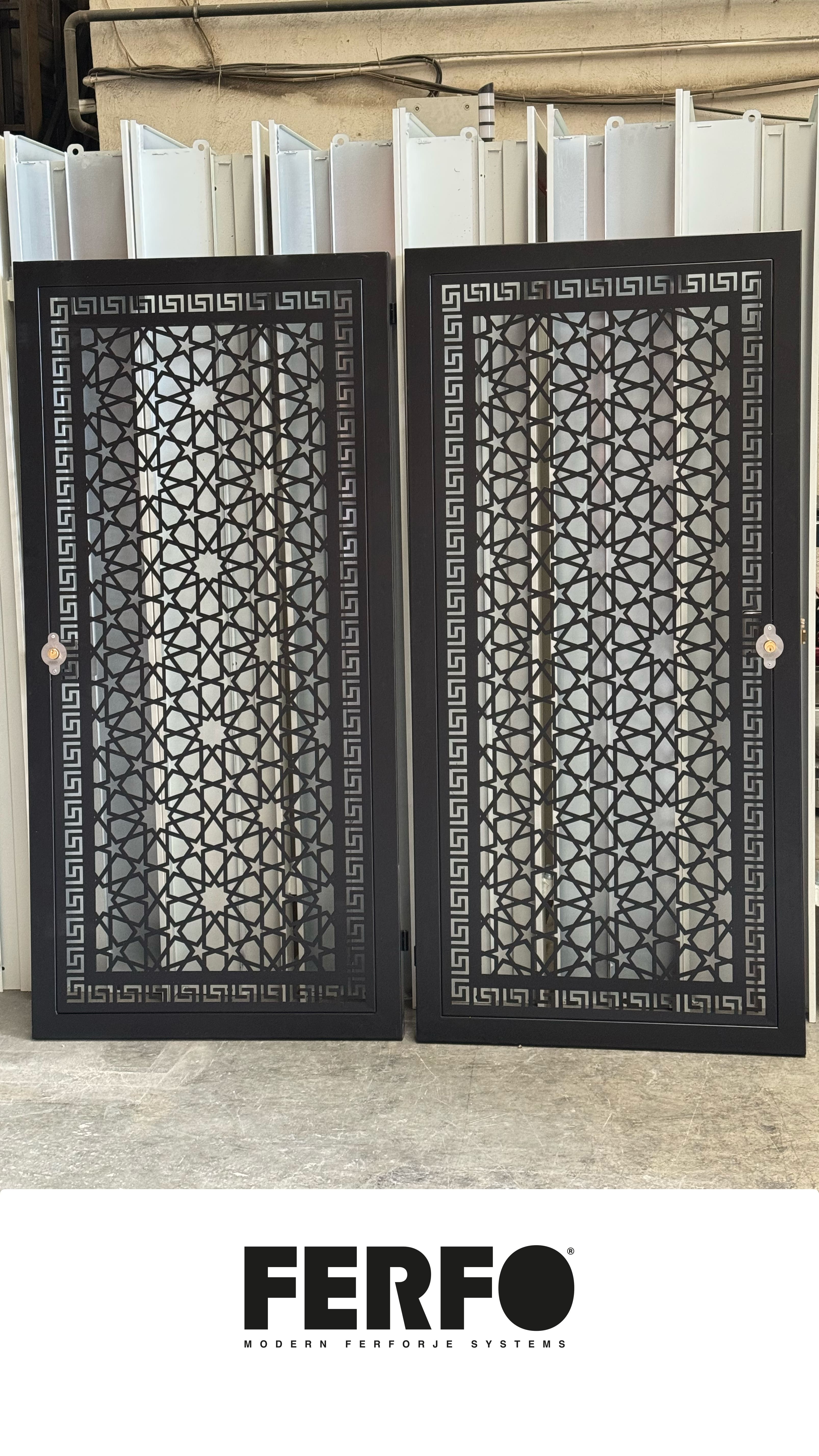 Ferfo - Ferfo Duvar Ustu Korkuluk Sistemleri Lazer Korkuluk Modelli Menfez Fransiz Balkon Korkuluk